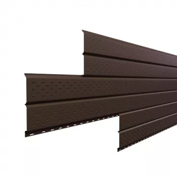 Софит Lбрус-15x240 перфорированный Металл Профиль VikingMP (30мкм) 0,45 RAL 8017