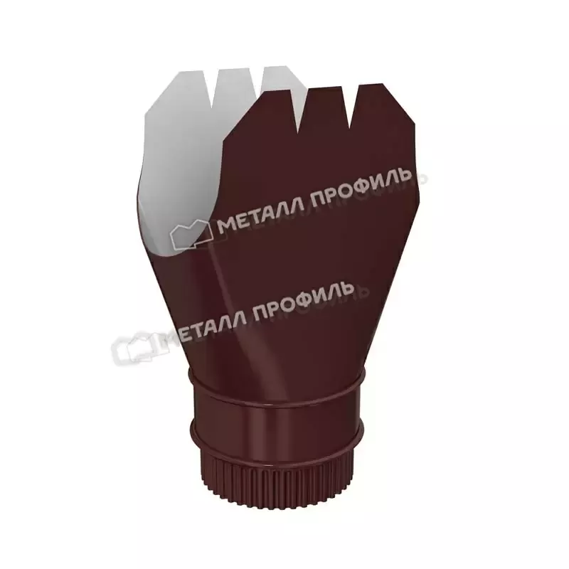 Воронка выпускная Металл Профиль Проект 185 150 RAL 8017 коричневый Металл