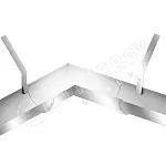 Угол желоба универсальный 90гр Zn Stynergy 185 150