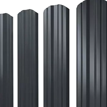 Штакетник М-образный фигурный MetallStone ПЭ 0,4 b=100 RAL 7024