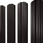 Штакетник М-образный фигурный MetallStone ПЭ 0,5 b=100 RAL 8019